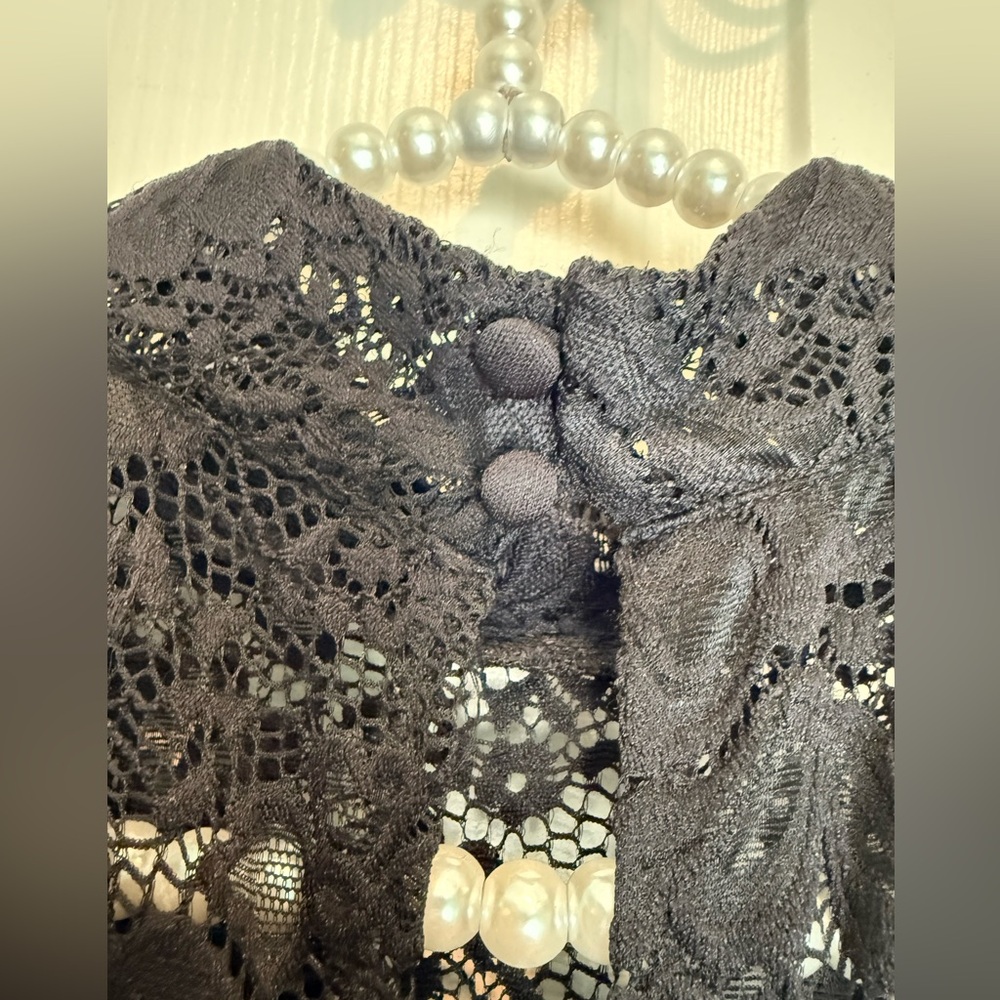 Dress - New York & Company lace - mock neck - size small - classic. Excellent - Picture 8 of 16